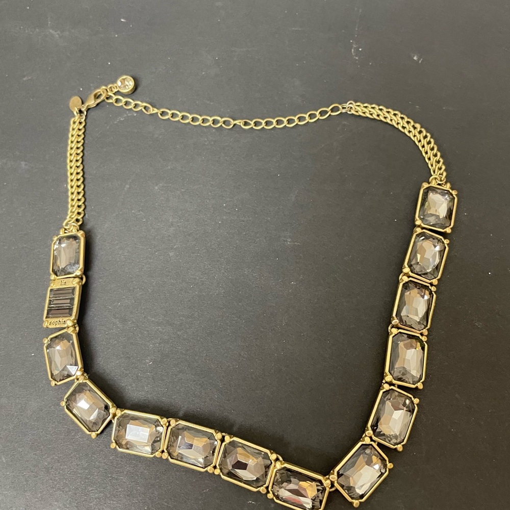 Lia Sophia Gold Crystal Necklace